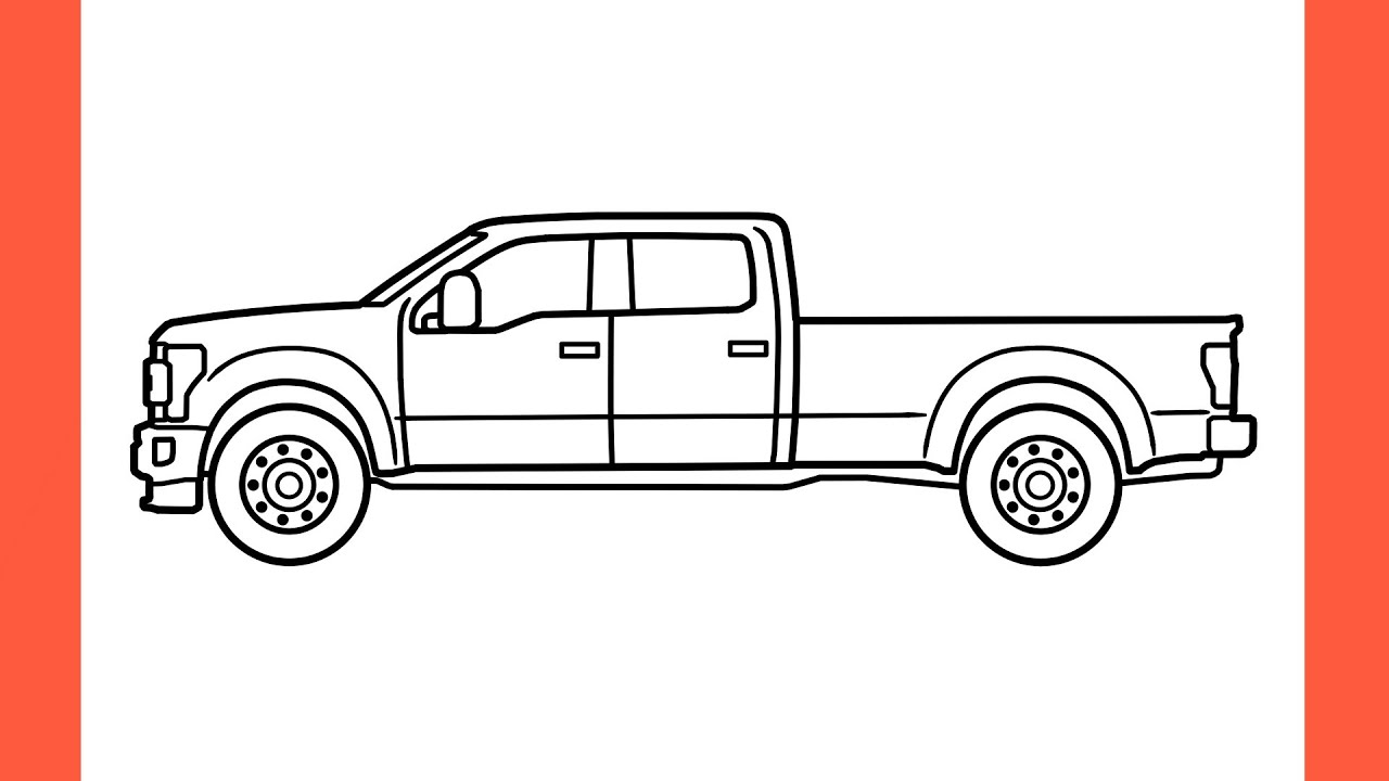 How to draw a ford f