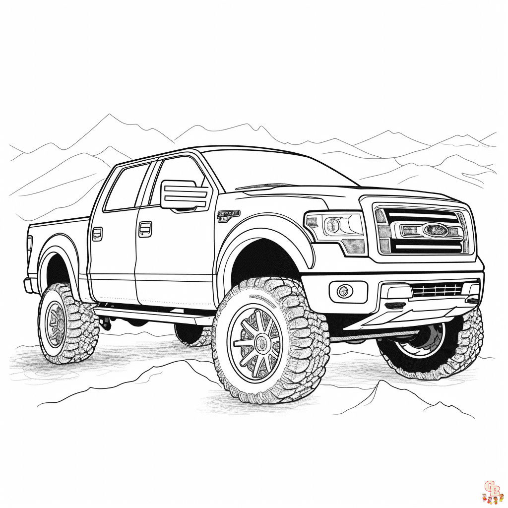 Printable ford coloring pages free for kids and adults