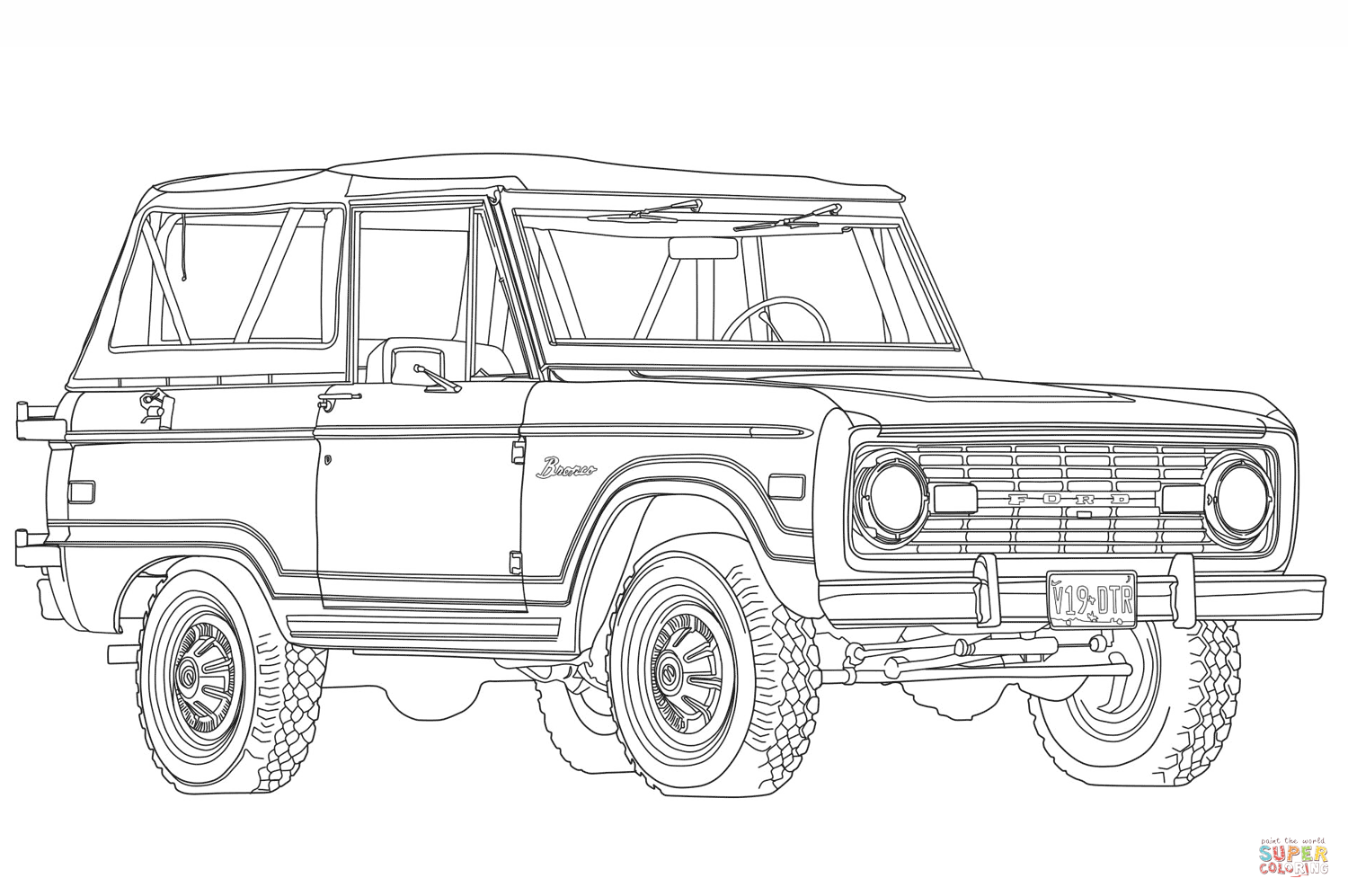 Ford bronco coloring page free printable coloring pages