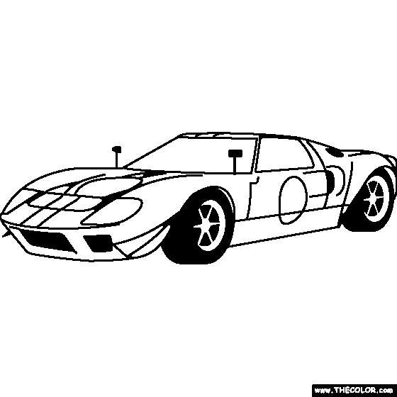 Ford gt coloring page