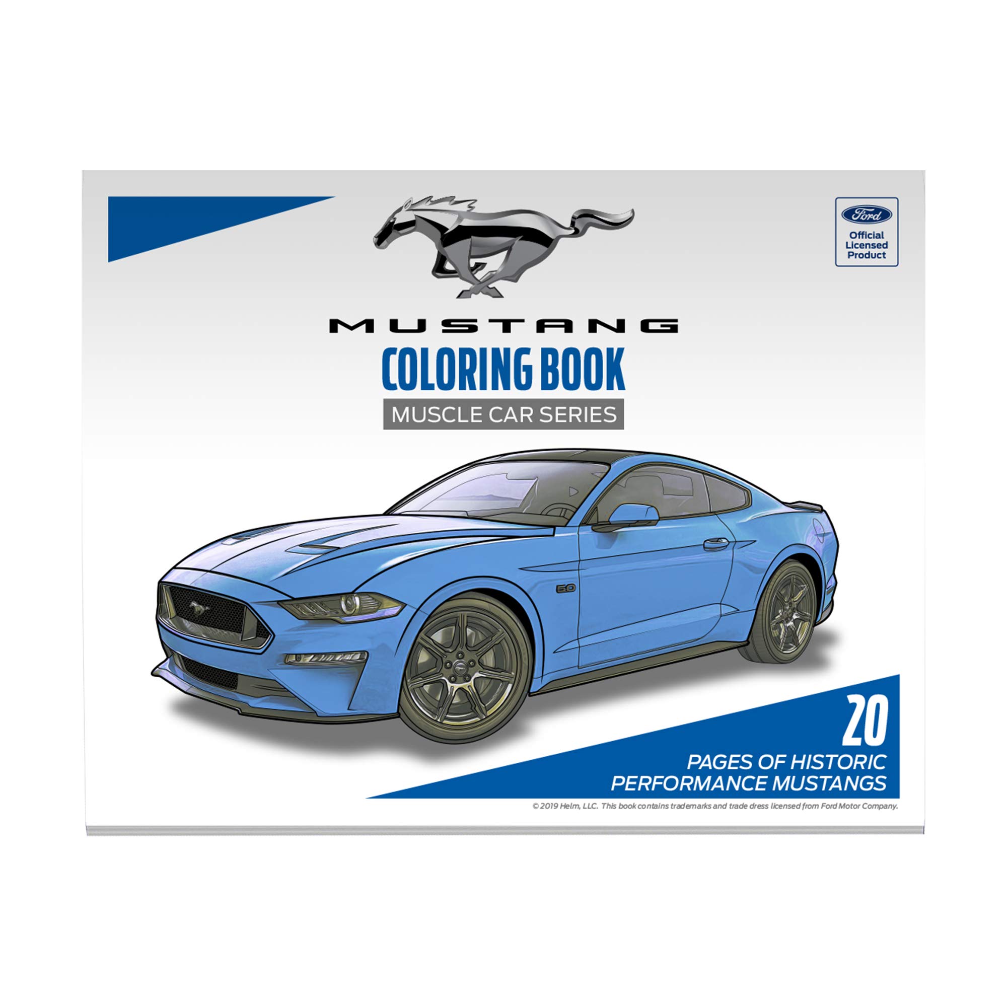 Ford mustang official licensed adult colorg book home kitchen