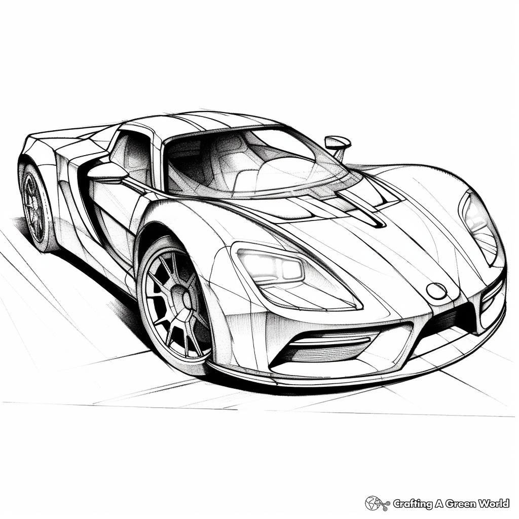 Supercar coloring pages