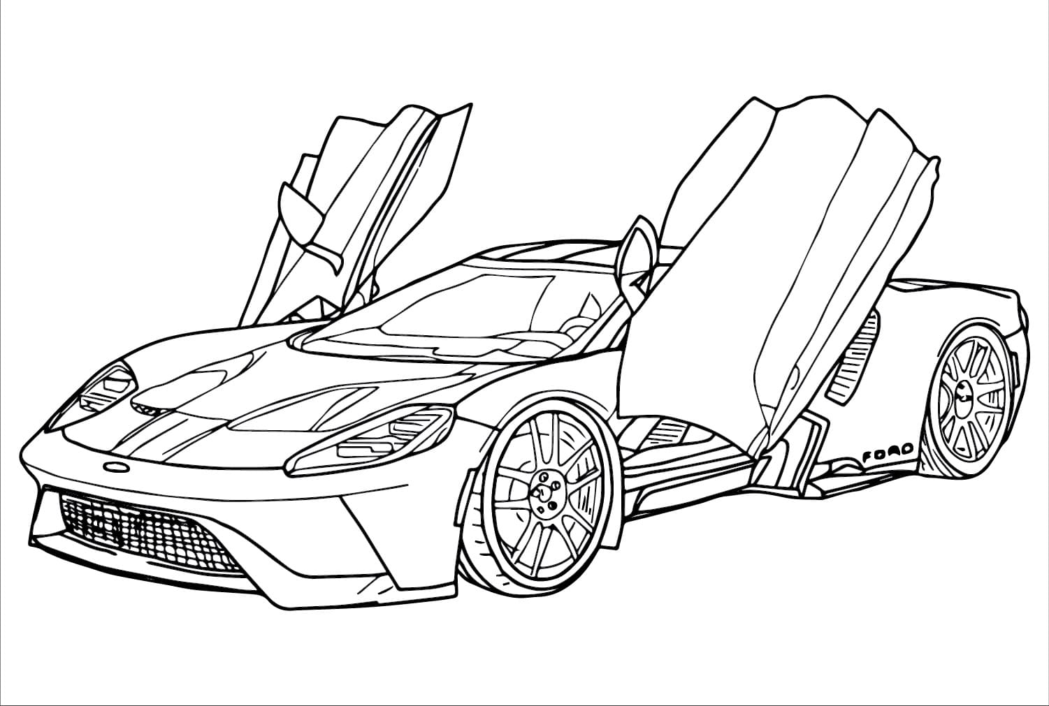 Awesome ford coloring page