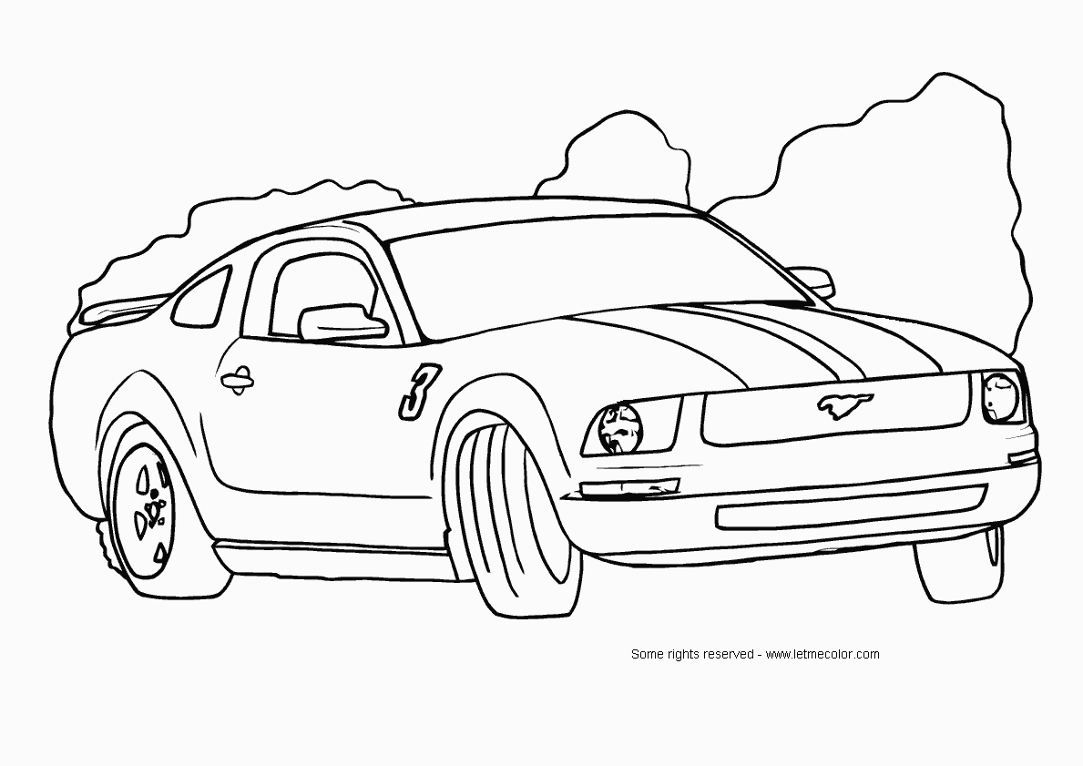 Fileford mustang coloring page gif