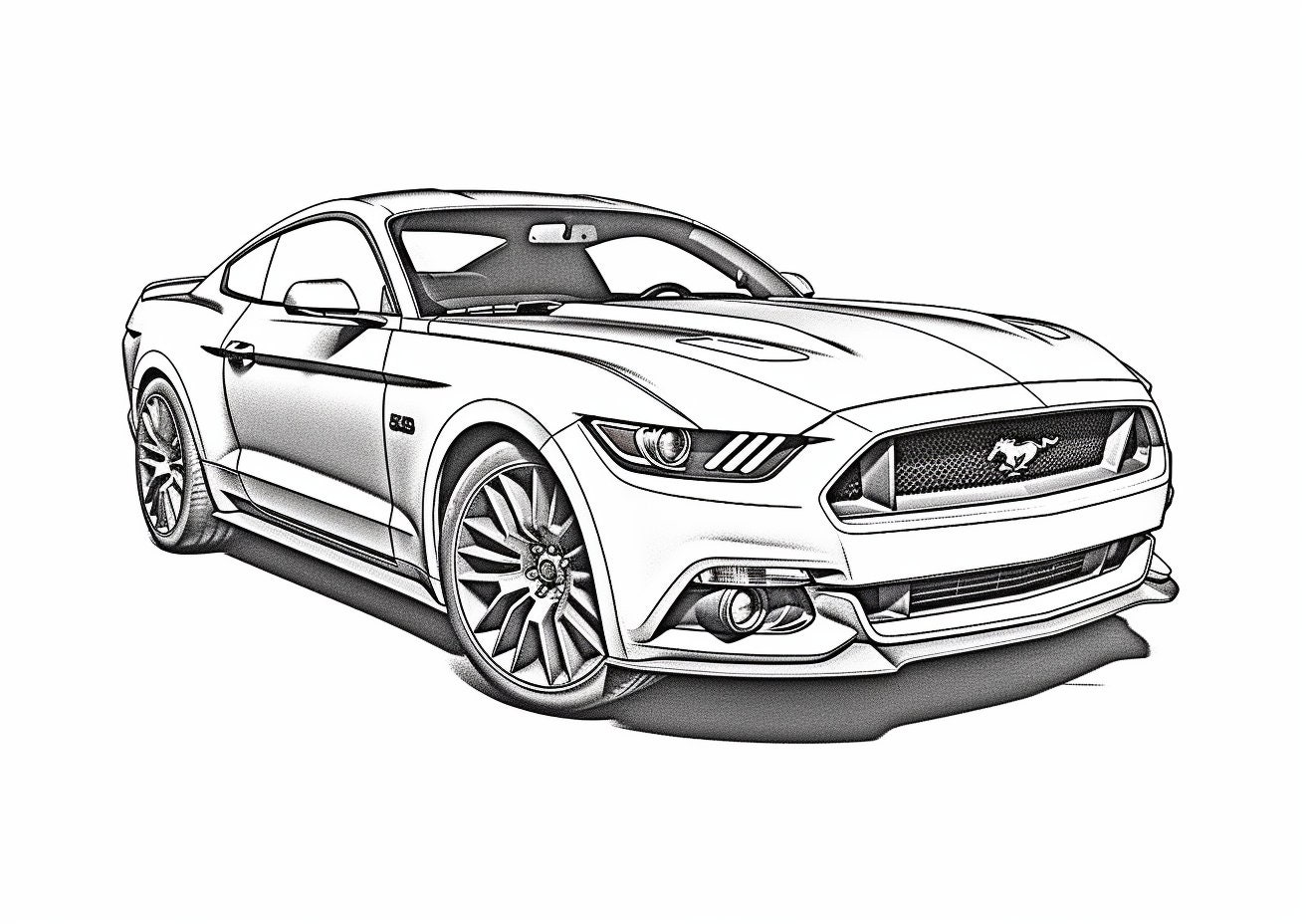 Unique ford mustang coloring pages