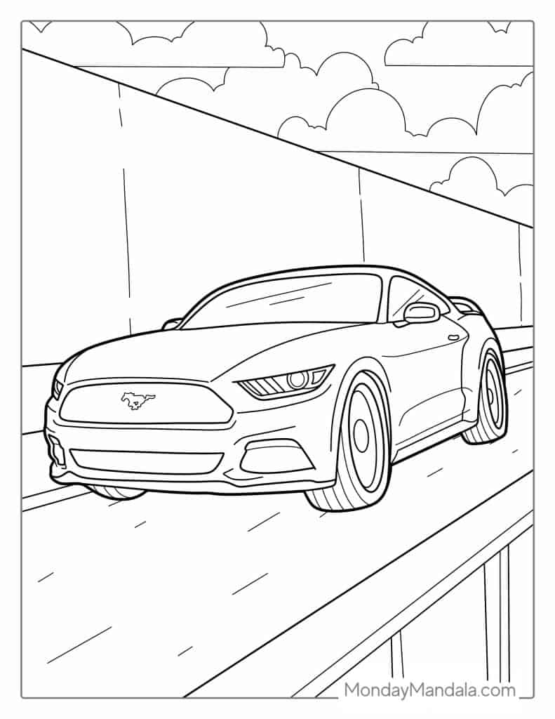 Car coloring pages free pdf printables