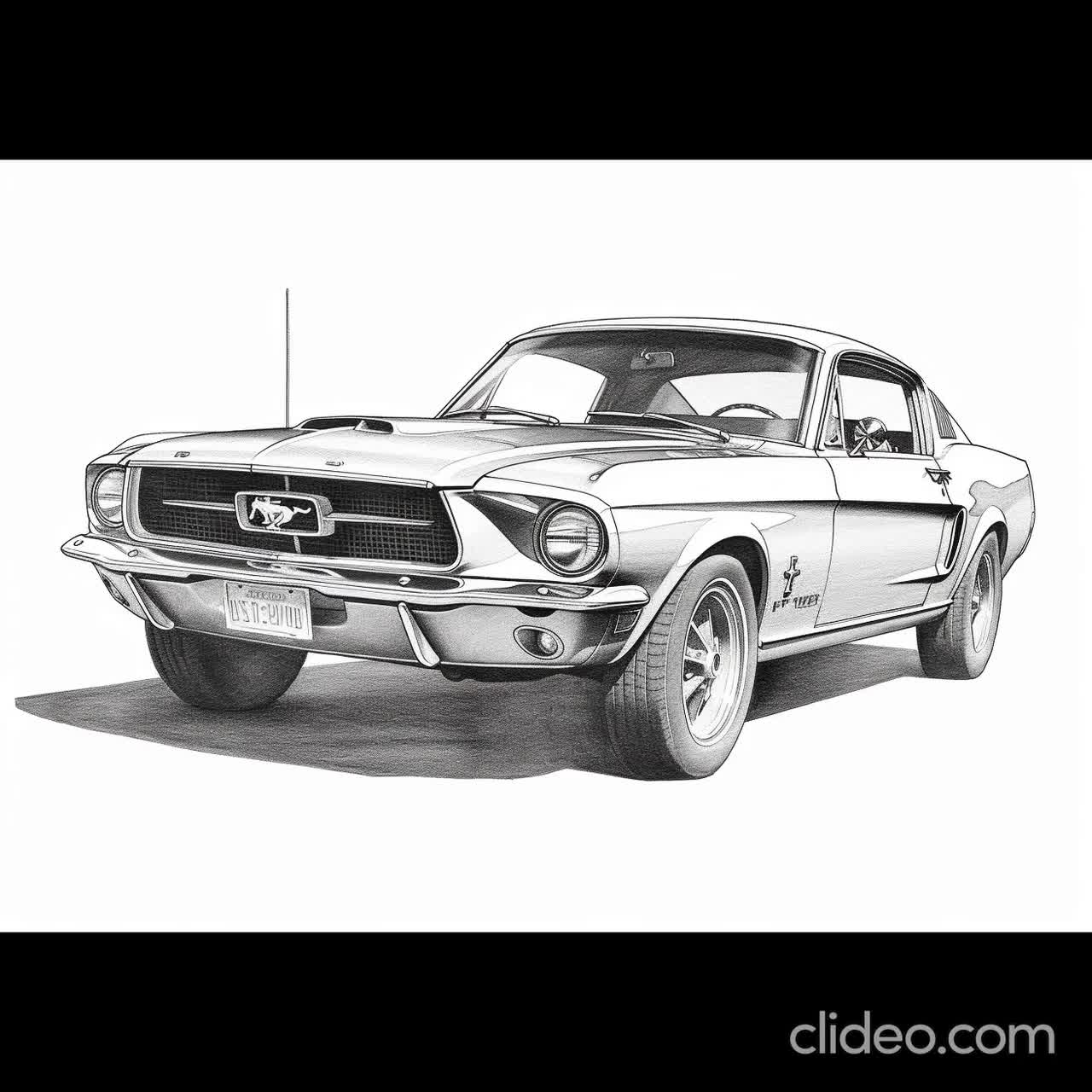 Unique ford mustang coloring pages