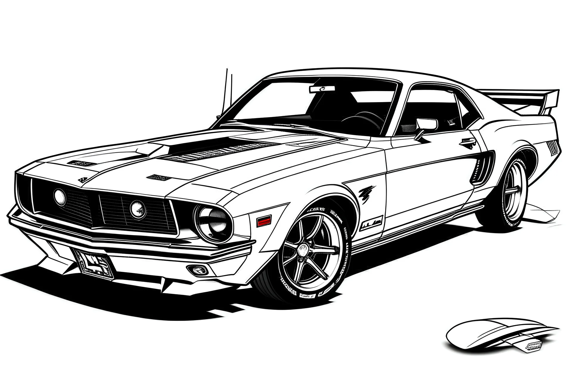 Coloring page ford mustang boss gallery