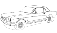 Mustang coloring pages â llc