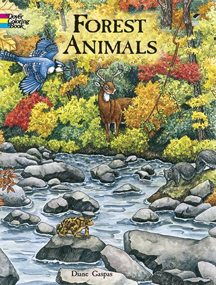 Forest animals coloring book dover animal coloring books gaspas dianne books