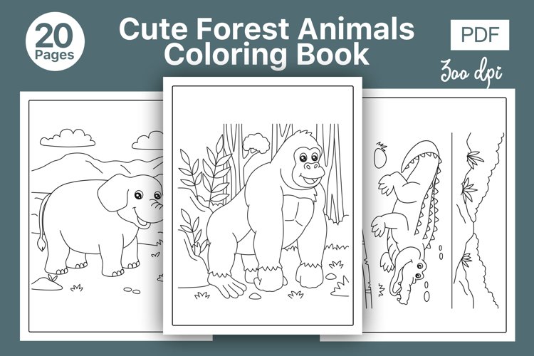 Forest animals coloring pages