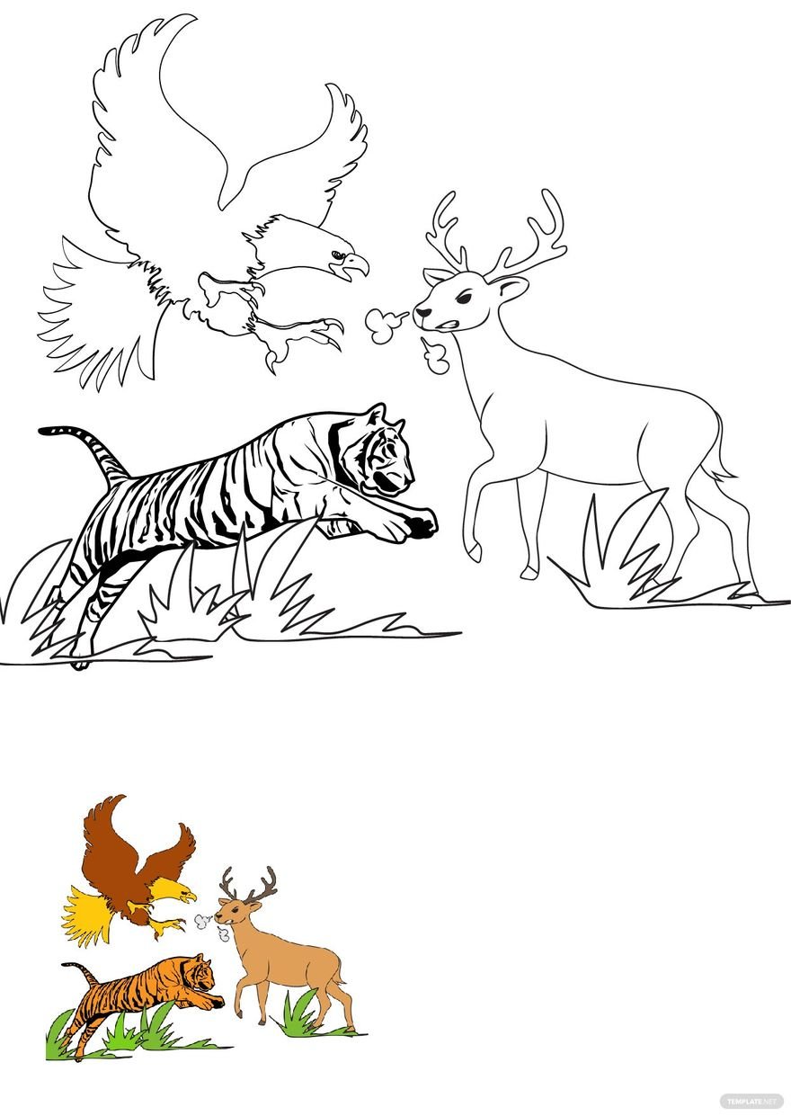 Free forest animals coloring pages