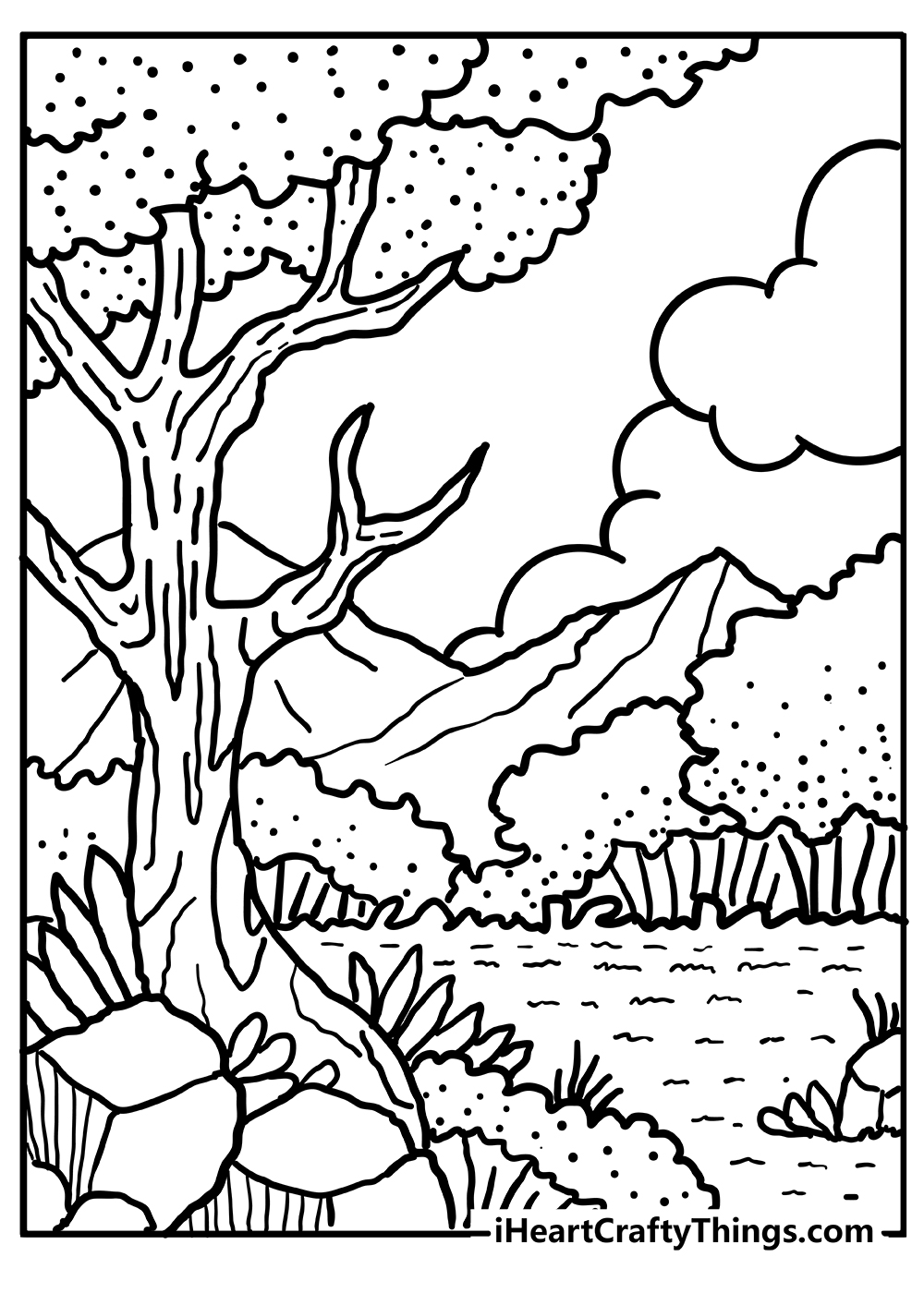 Forest coloring pages free printables