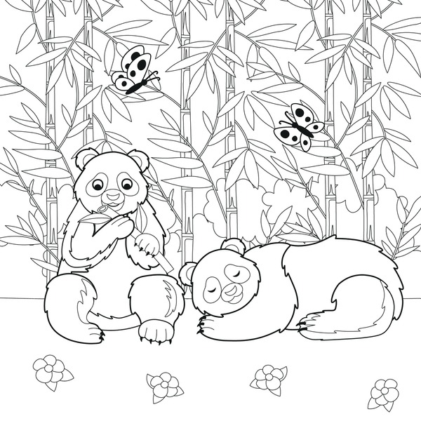 Bamboo coloring book royalty