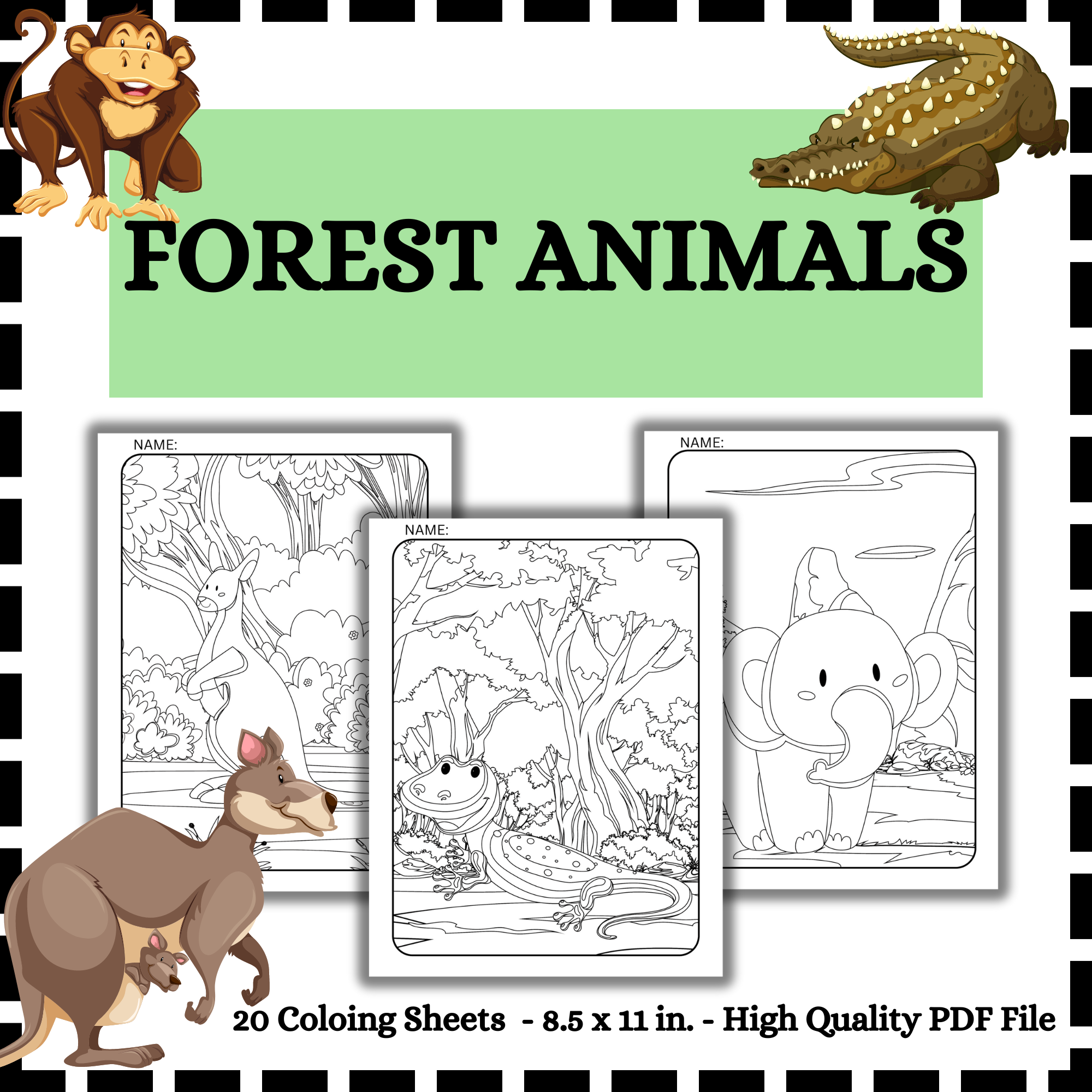 Cute forest animals coloring sheets forest animals coloring pages made by teachers