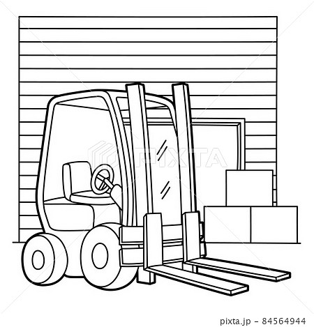 Forklift coloring page