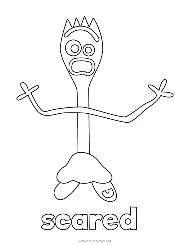 Toy story forky coloring pages for kids free printable