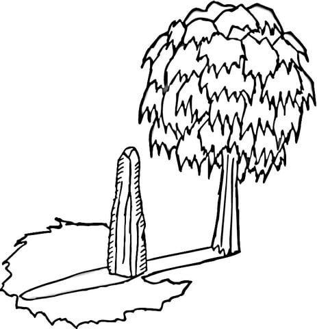 Shadow of the tree coloring page free printable coloring pages