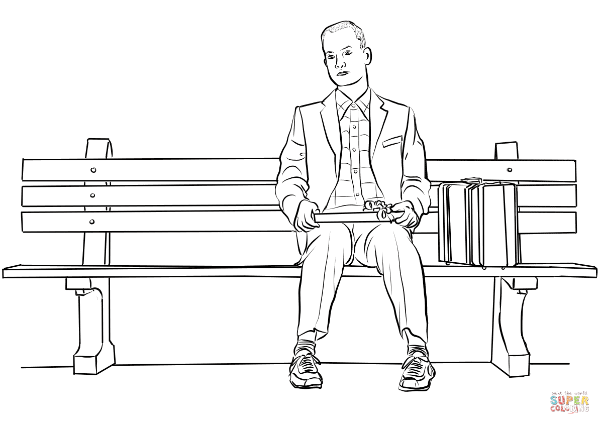 Tom hanks as forrest gump coloring page free printable coloring pages