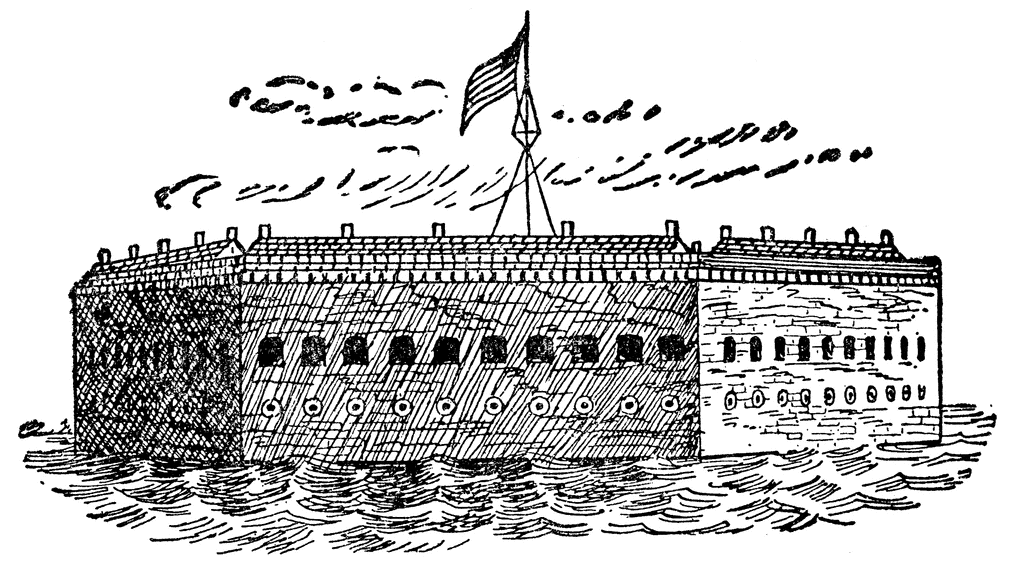 Fort sumter clipart