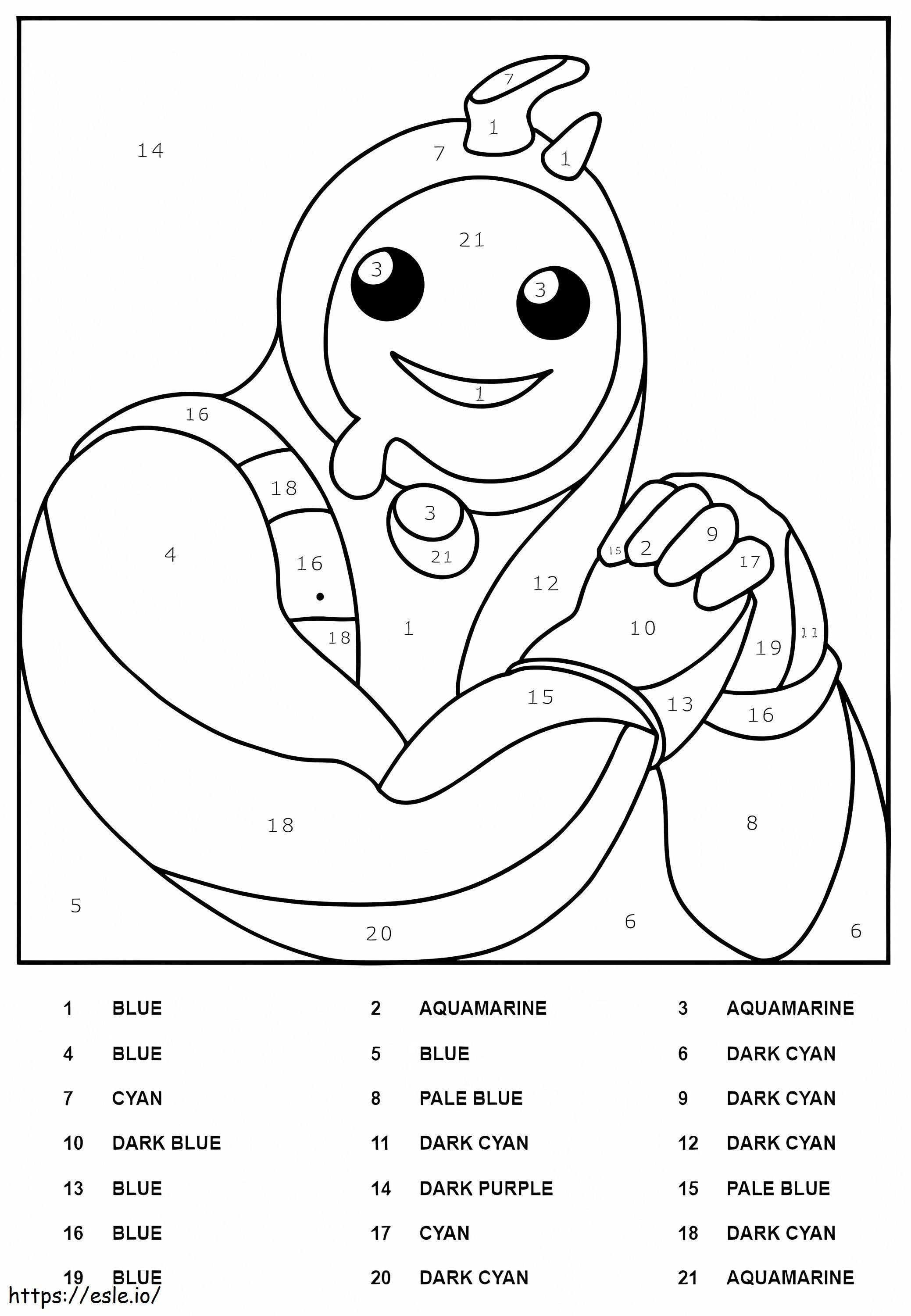 Rippley fortnite color by number coloring page