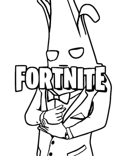 Coloring page fortnite chapter season spy banana