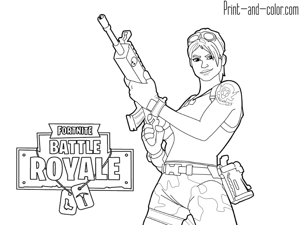 Fortnite coloring pages print and color