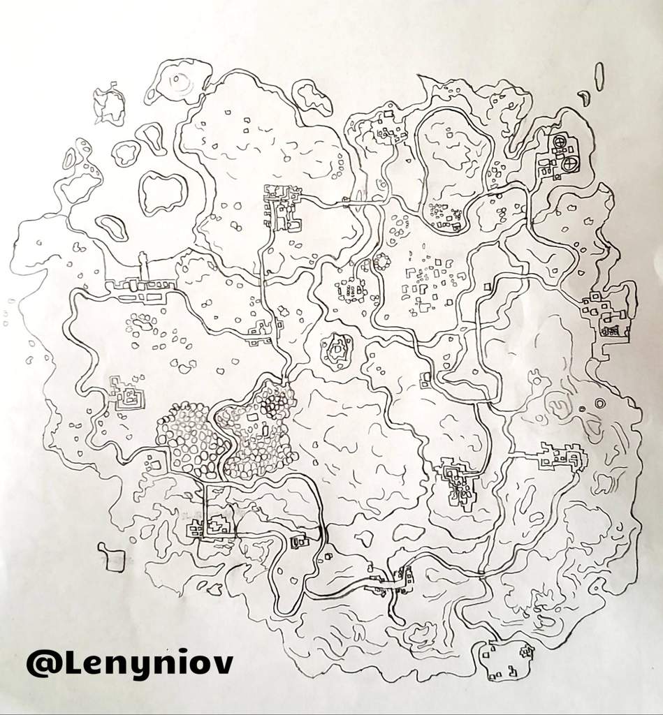 My sketch of the fortnite chapter season map fortnite battle royale armory amino