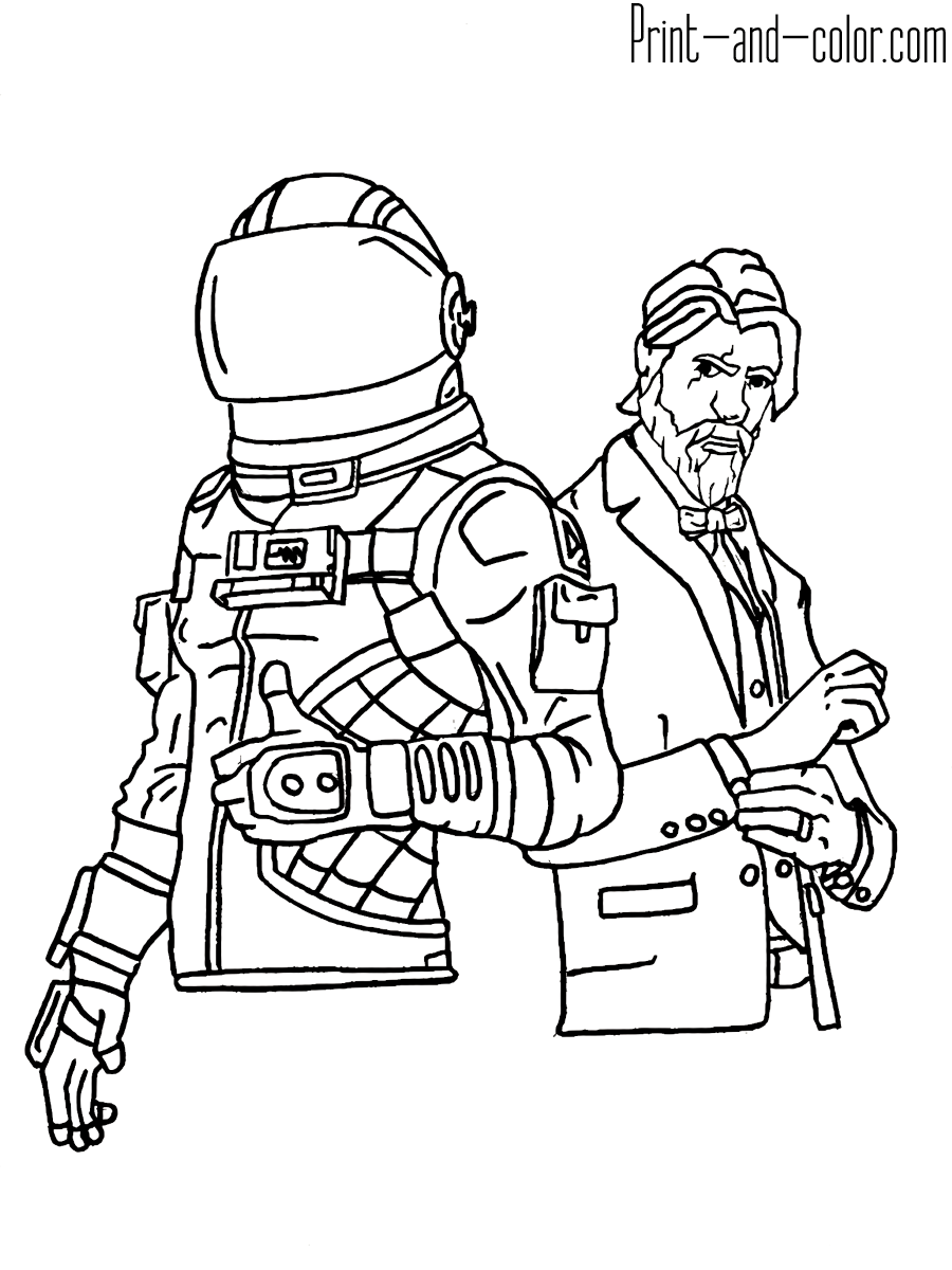 Fortnite coloring pages print and color