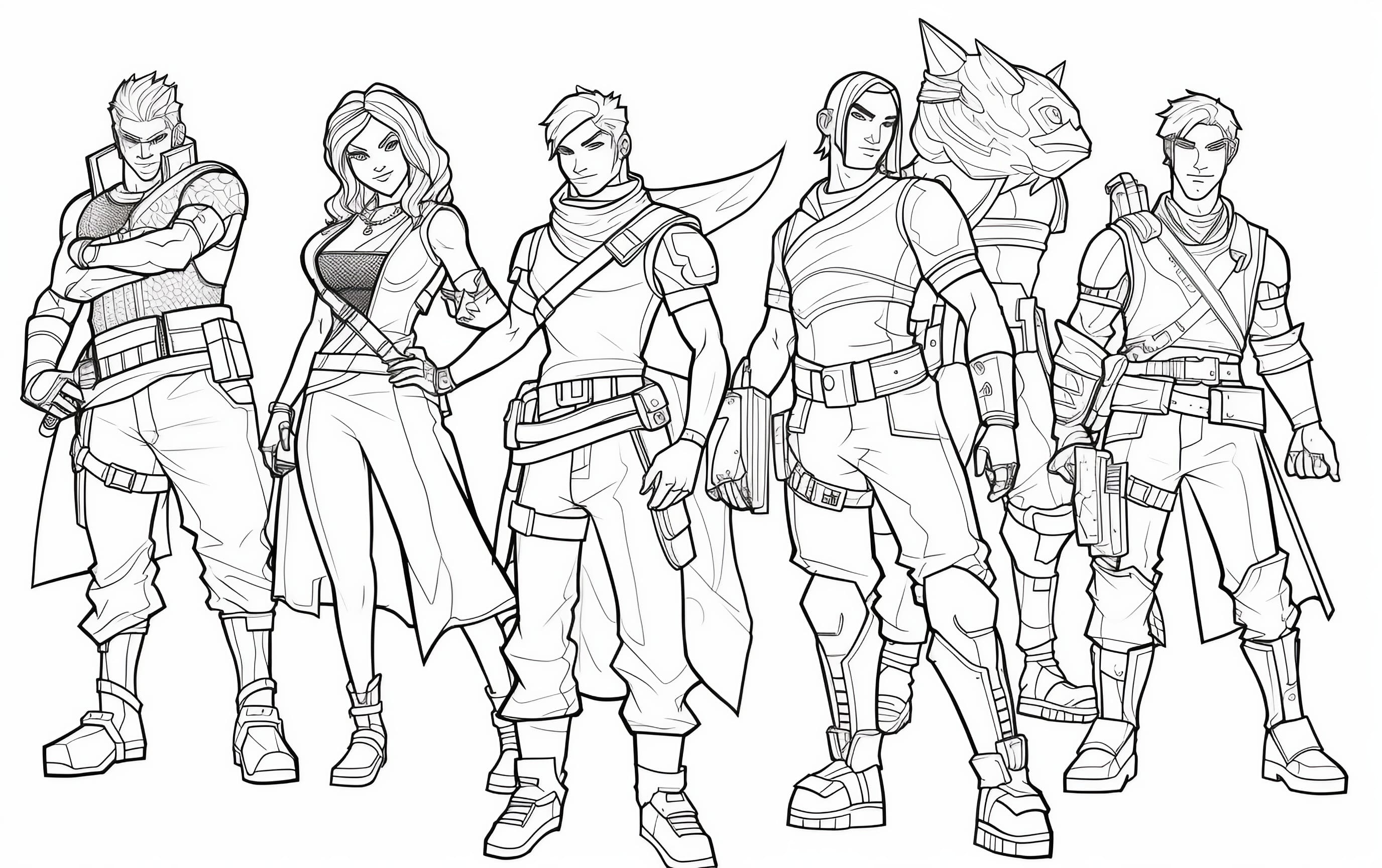 Fortnite coloring pages for free and printable