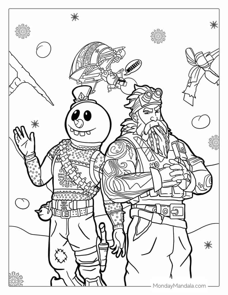 Fortnite coloring pages free pdf printables