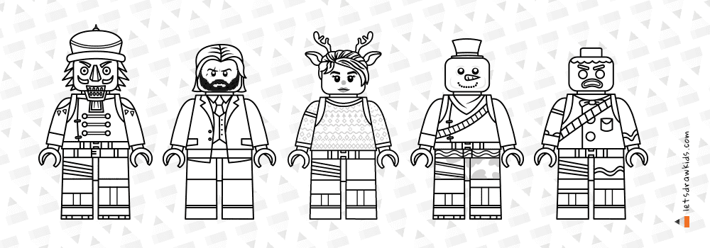 Fortnite christmas skins drawing lego minifigures