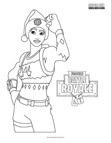 Fortnite christmas coloring page