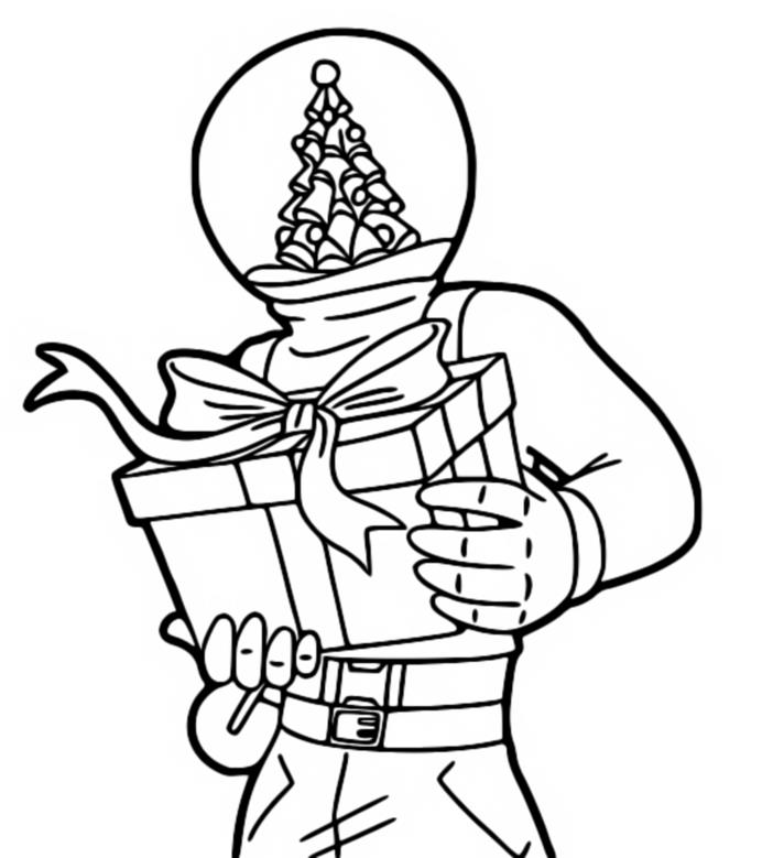 Coloring pages fortnite christmas