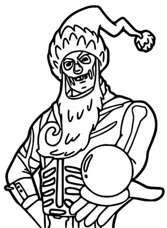 Coloring pages fortnite christmas