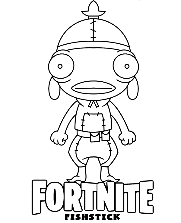 Printable fortnite fishstick coloring page