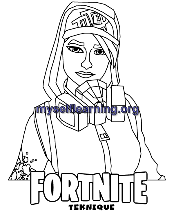 Fortnite coloring sheet instant download