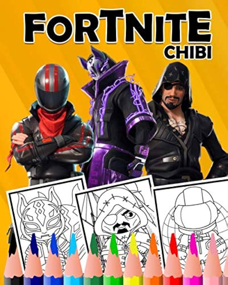 Fortnite chibi coloring pages for kids and adults version chibi fortnite coloring book for kids and adultshigh quality coloringbook charactersnew heroes by