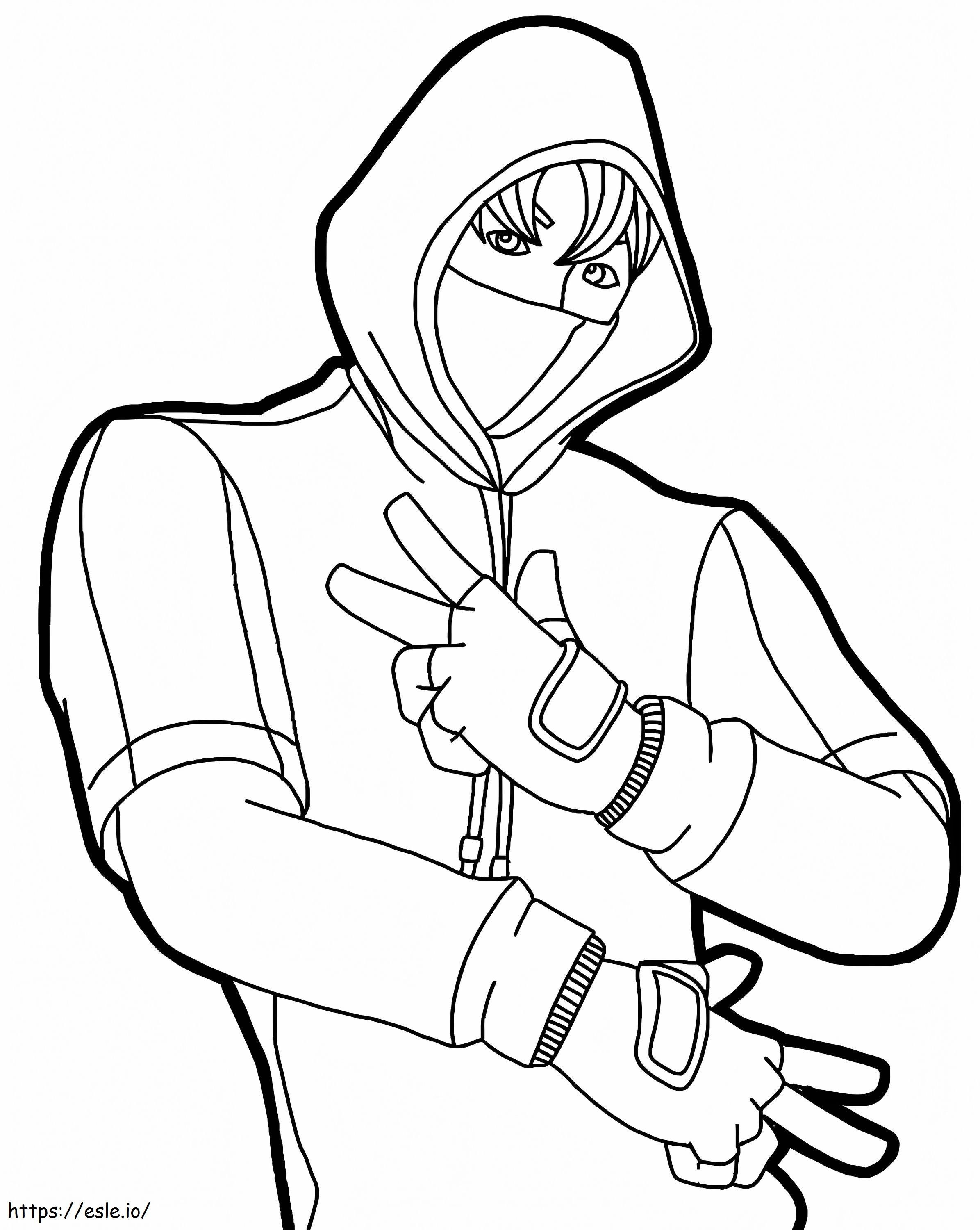 Ikonik skin from fortnite coloring page