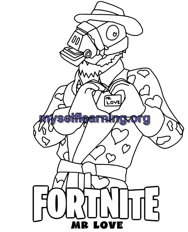 Fortnite coloring sheet instant download