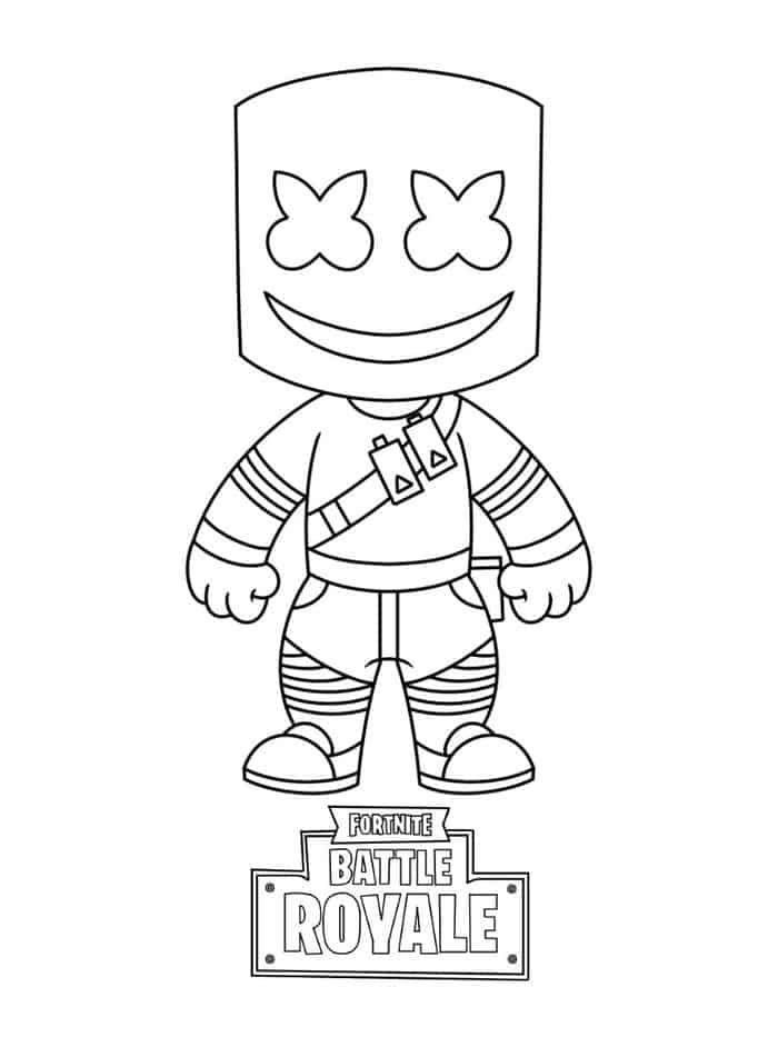 Marshmello fortnite coloring pages pages coloration imprimables gratuites coloriage coloriage a colorier