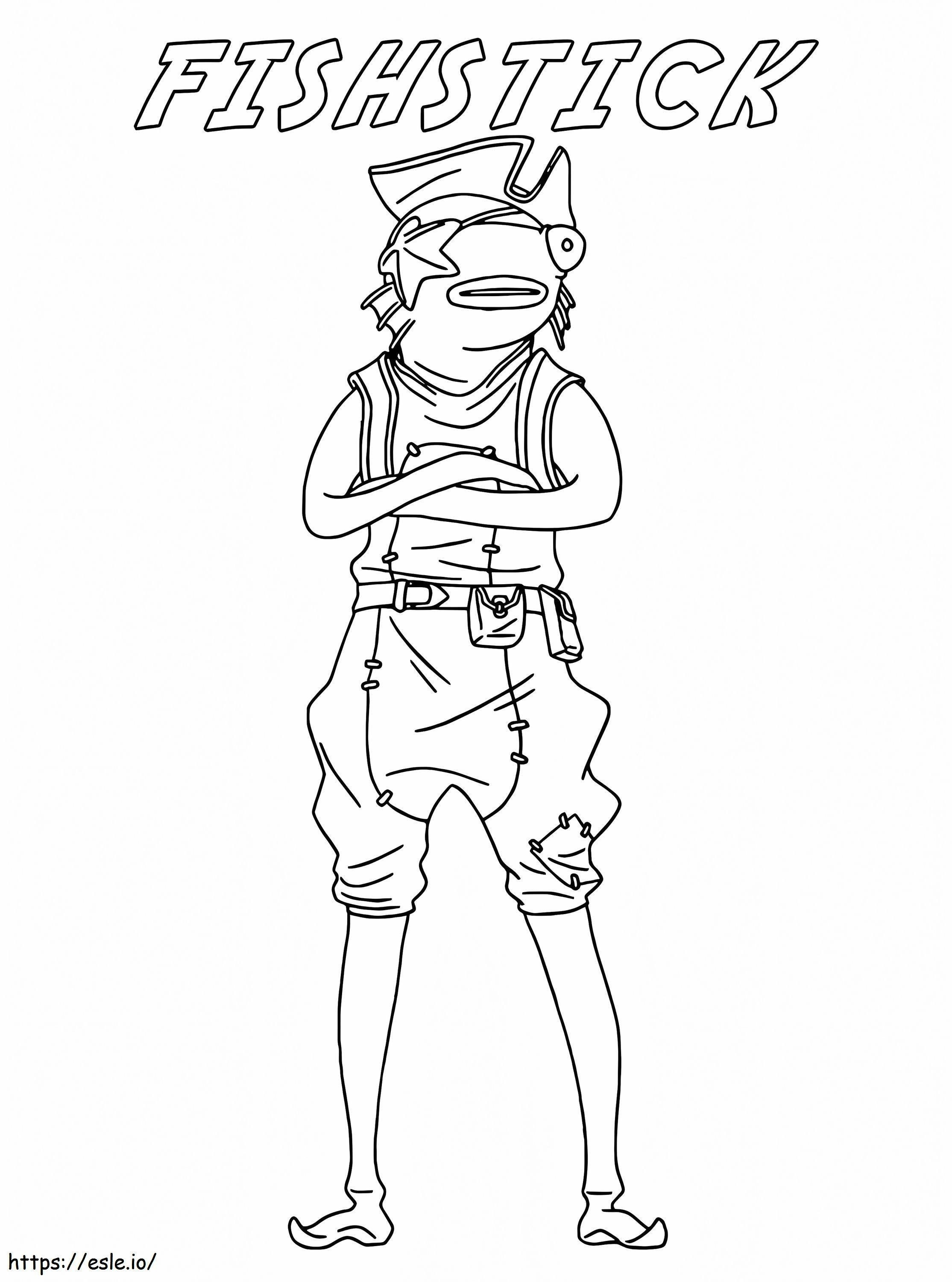 Fishstick fortnite coloring page