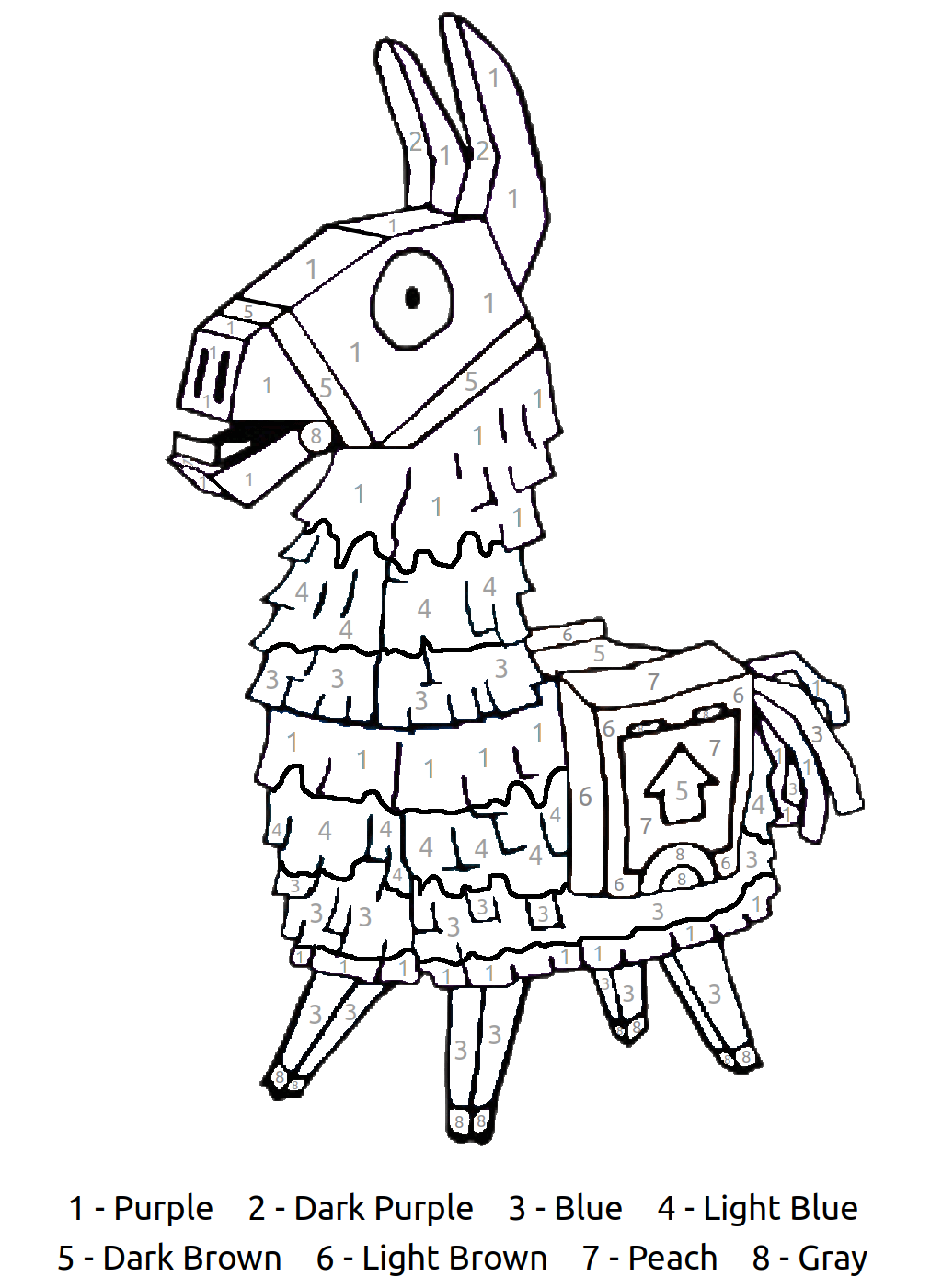 Loot llama paint by number rfortnitebr