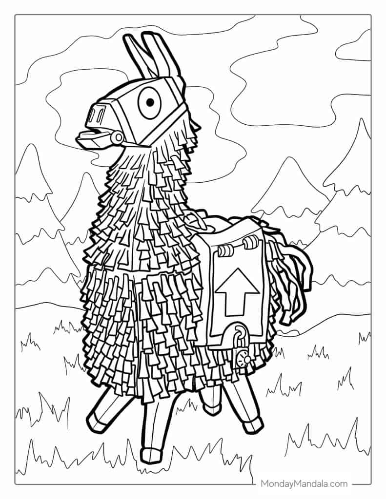 Fortnite coloring pages free pdf printables