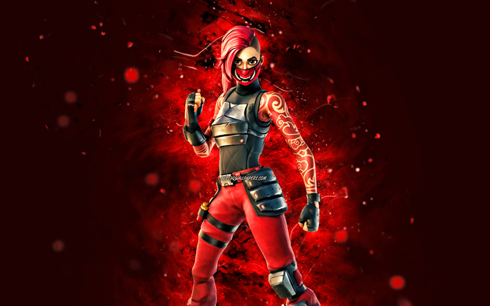 Download wallpapers punk manic k red neon lights fortnite battle royale fortnite characters punk manic skin fortnite punk manic fortnite for desktop free pictures for desktop free