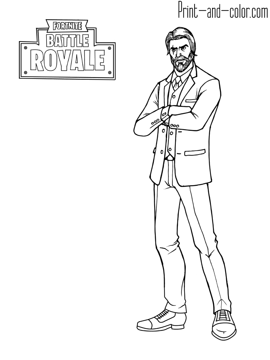 Fortnite coloring pages print and color