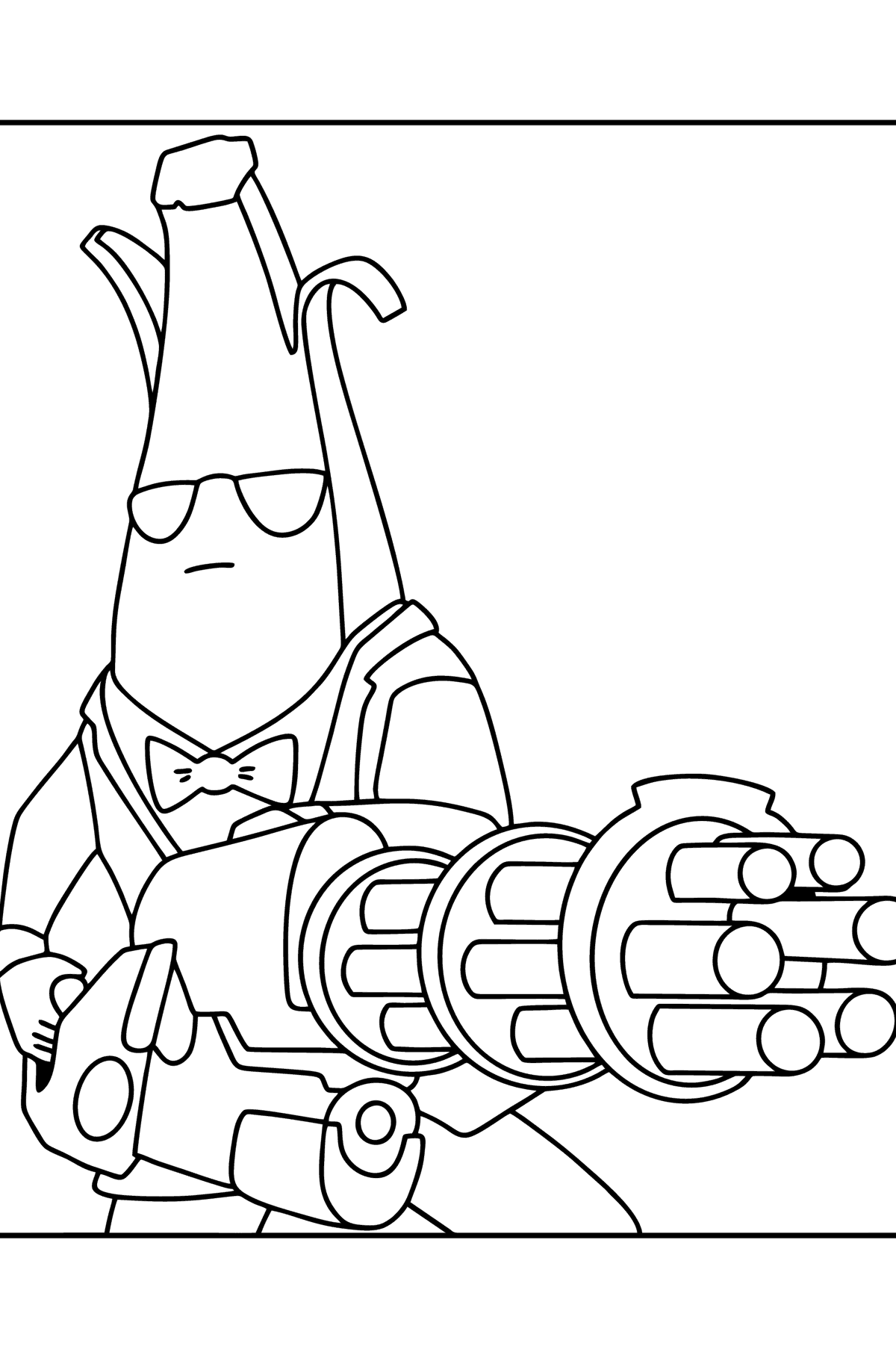 Fortnite agent peely coloring page â online and print for free