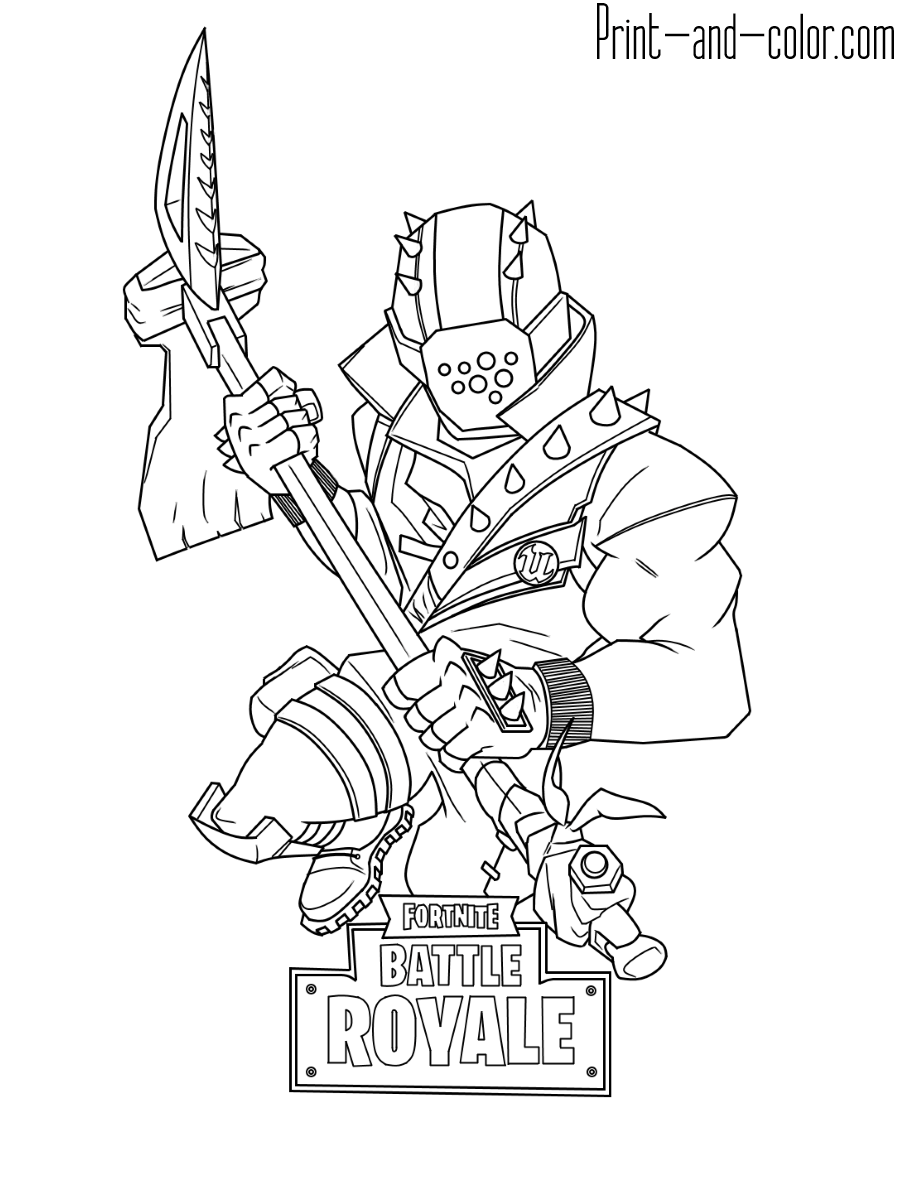 Fortnite coloring pages print and color