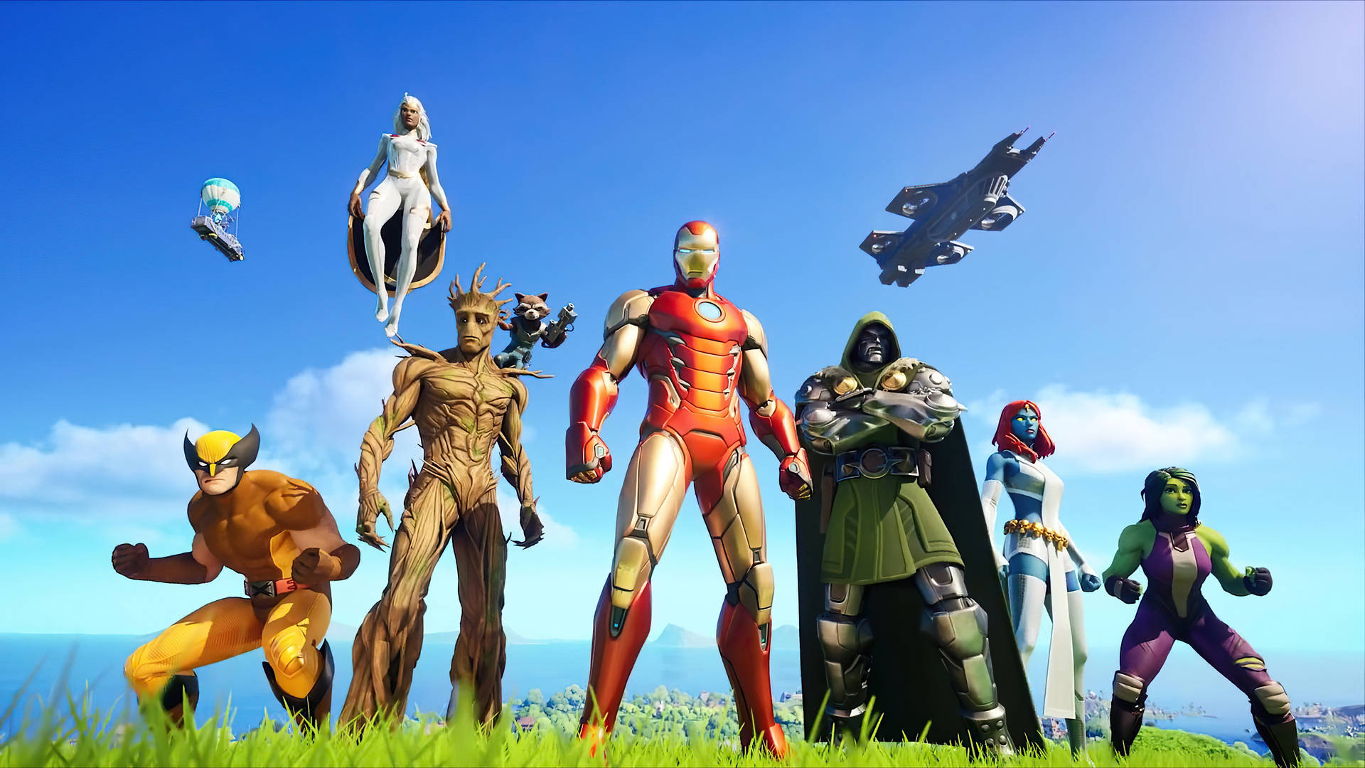 Download marvel skins in fortnite wallpaper