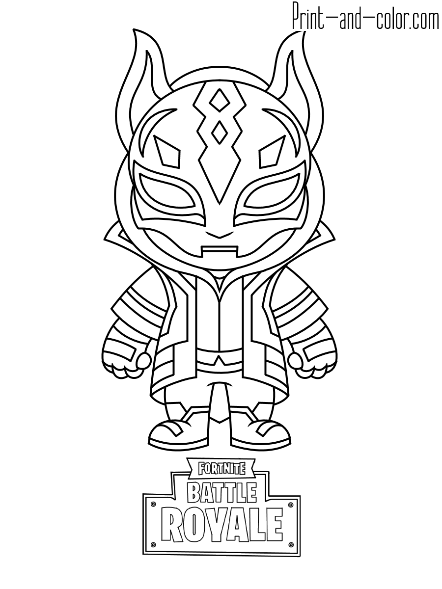 Fortnite coloring pages print and color